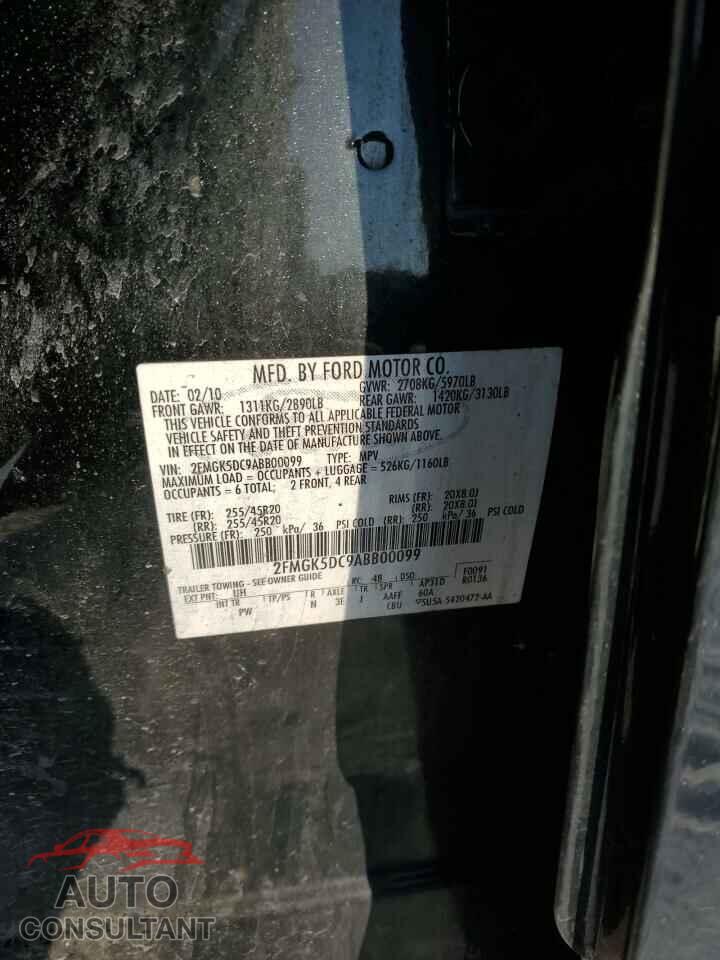 FORD FLEX 2010 - 2FMGK5DC9ABB00099