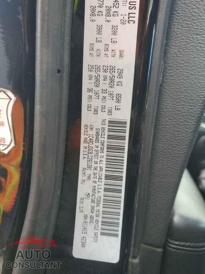DODGE DURANGO 2020 - 1C4RDJDG3LC261201