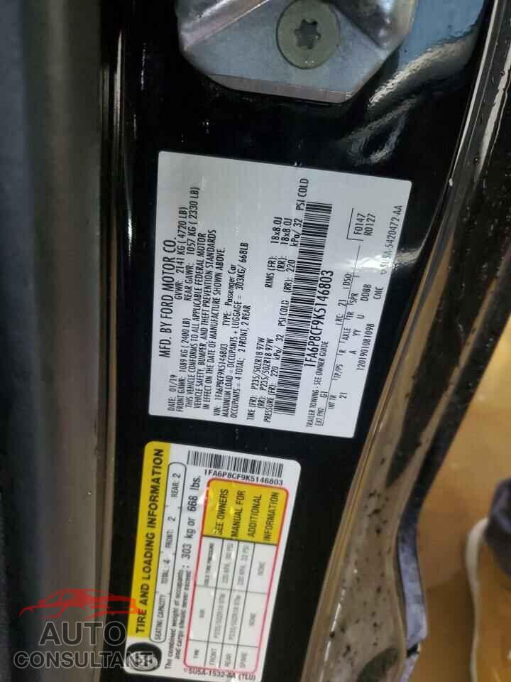 FORD MUSTANG 2019 - 1FA6P8CF9K5146803