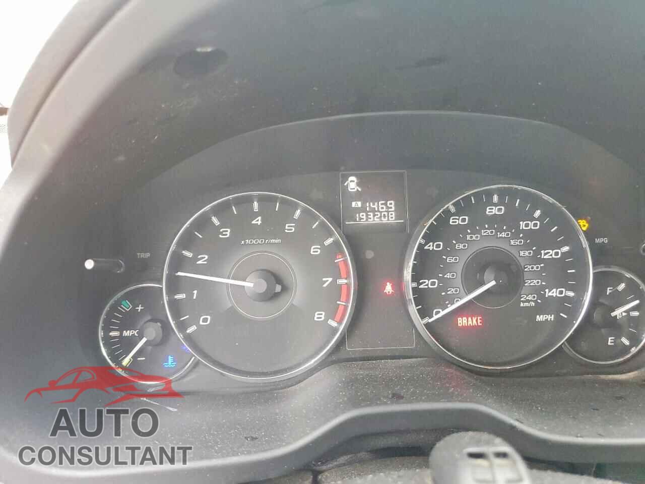 SUBARU OUTBACK 2012 - 4S4BRBAC4C1271124