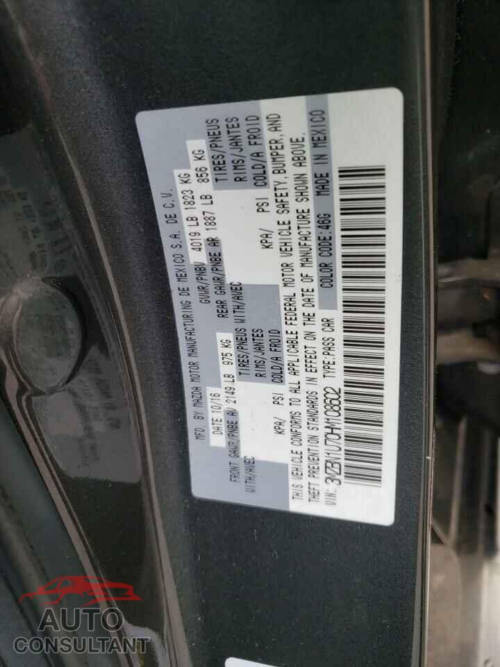 MAZDA 3 2017 - 3MZBN1U70HM108602