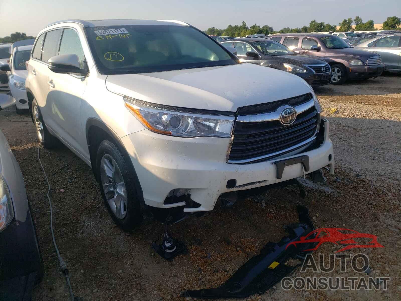 TOYOTA HIGHLANDER 2016 - 5TDDKRFH4GS349523