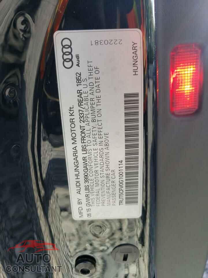AUDI TT 2016 - TRUT5CFV0G1001114
