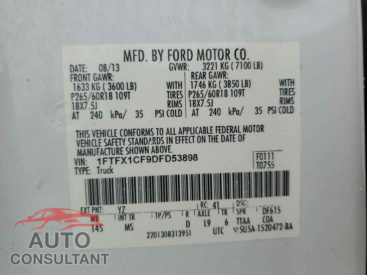 FORD F-150 2013 - 1FTFX1CF9DFD53898