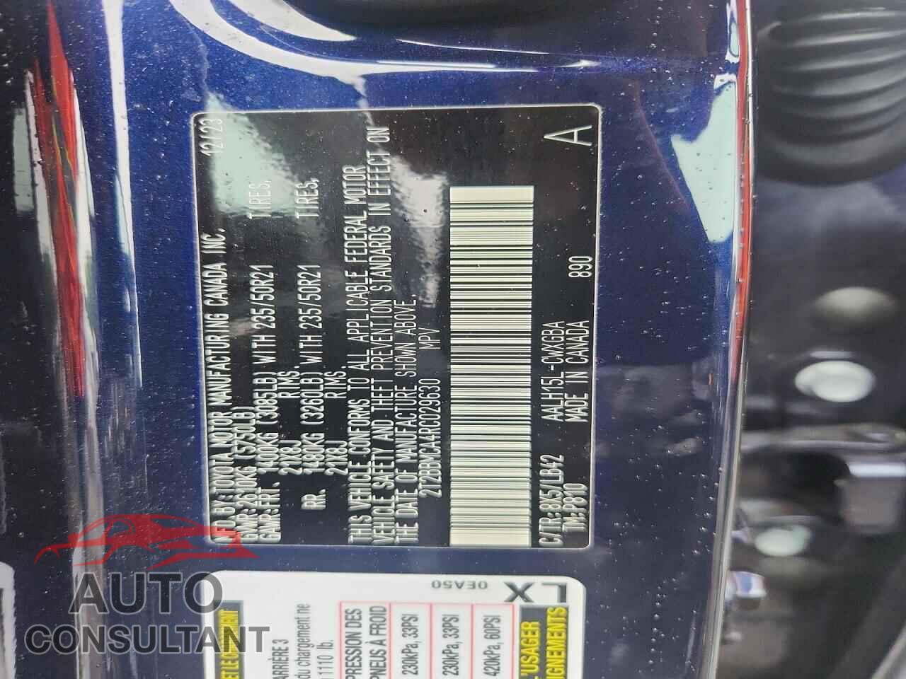 LEXUS UNKNOWN 2024 - 2T2BBMCA4RC029630