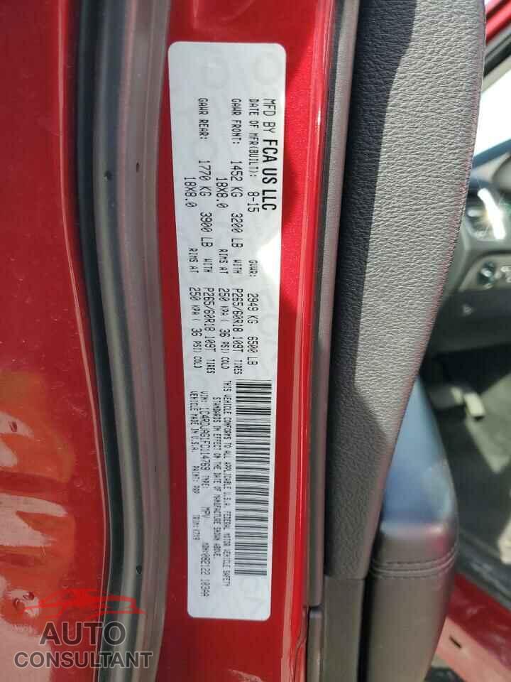 DODGE DURANGO 2015 - 1C4RDJAG1FC114769