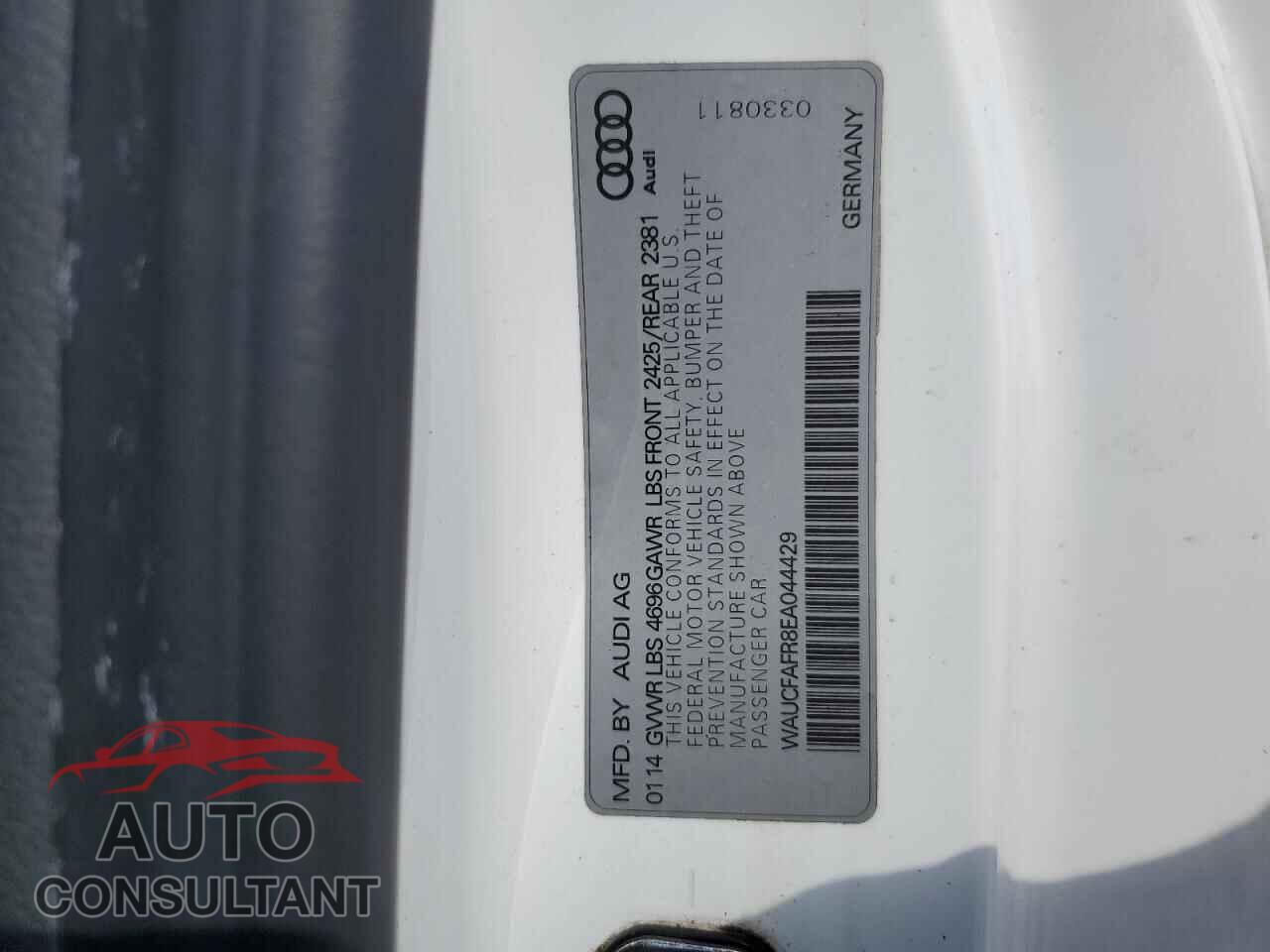 AUDI A5 2014 - WAUCFAFR8EA044429