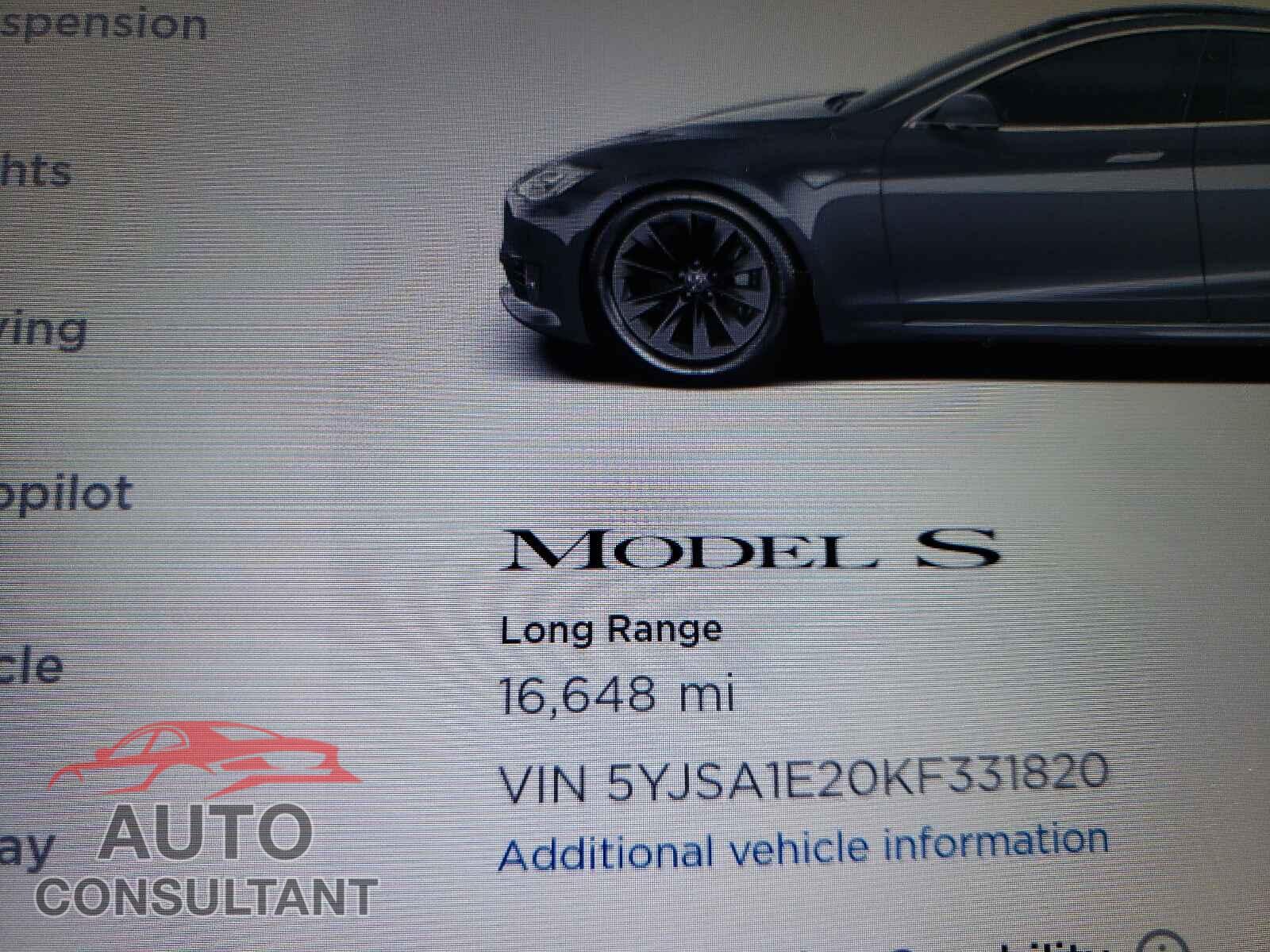 TESLA MODEL S 2019 - 5YJSA1E20KF331820
