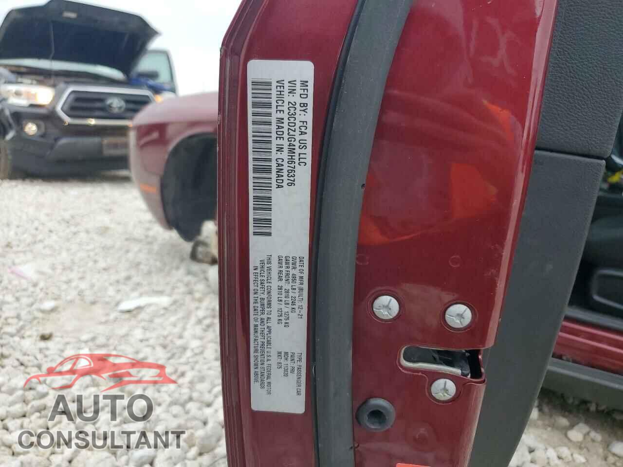DODGE CHALLENGER 2021 - 2C3CDZJG4MH676376