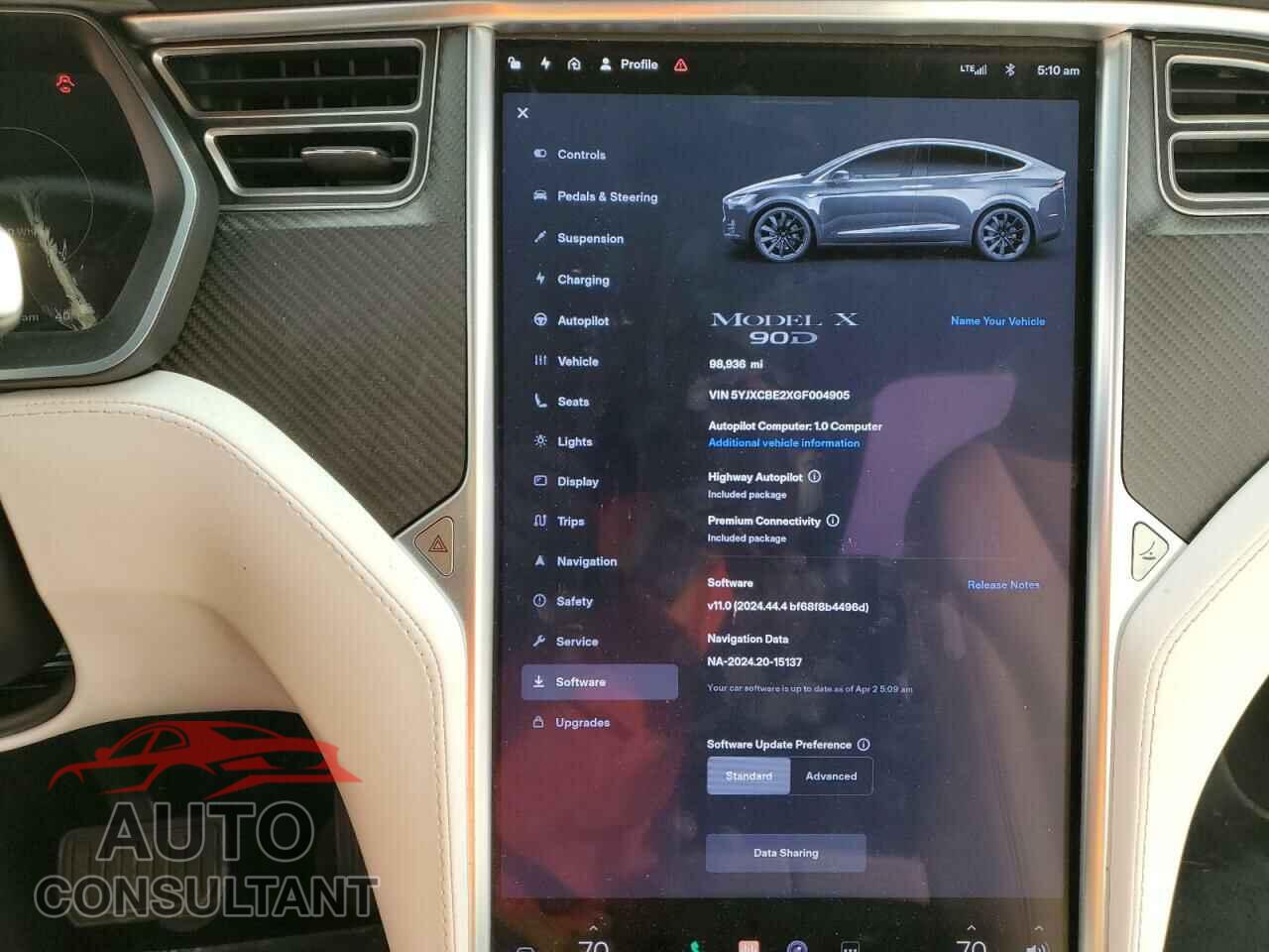 TESLA MODEL X 2016 - 5YJXCBE2XGF004905