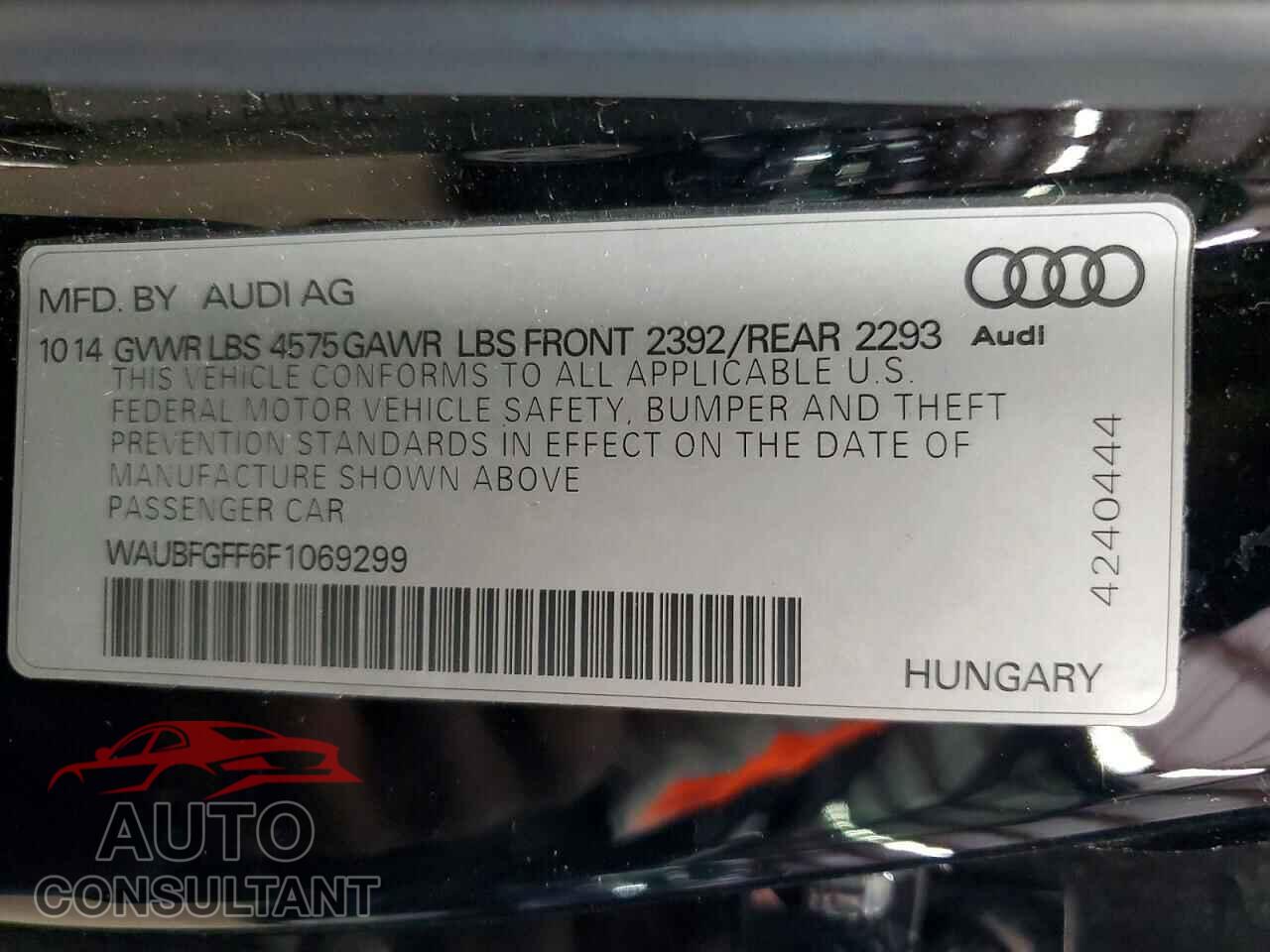 AUDI A3 2015 - WAUBFGFF6F1069299