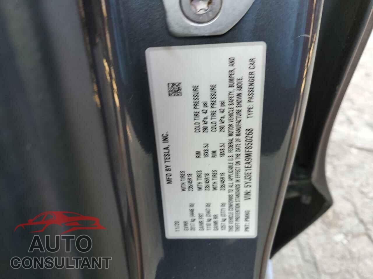 TESLA MODEL 3 2021 - 5YJ3E1EA9MF850268