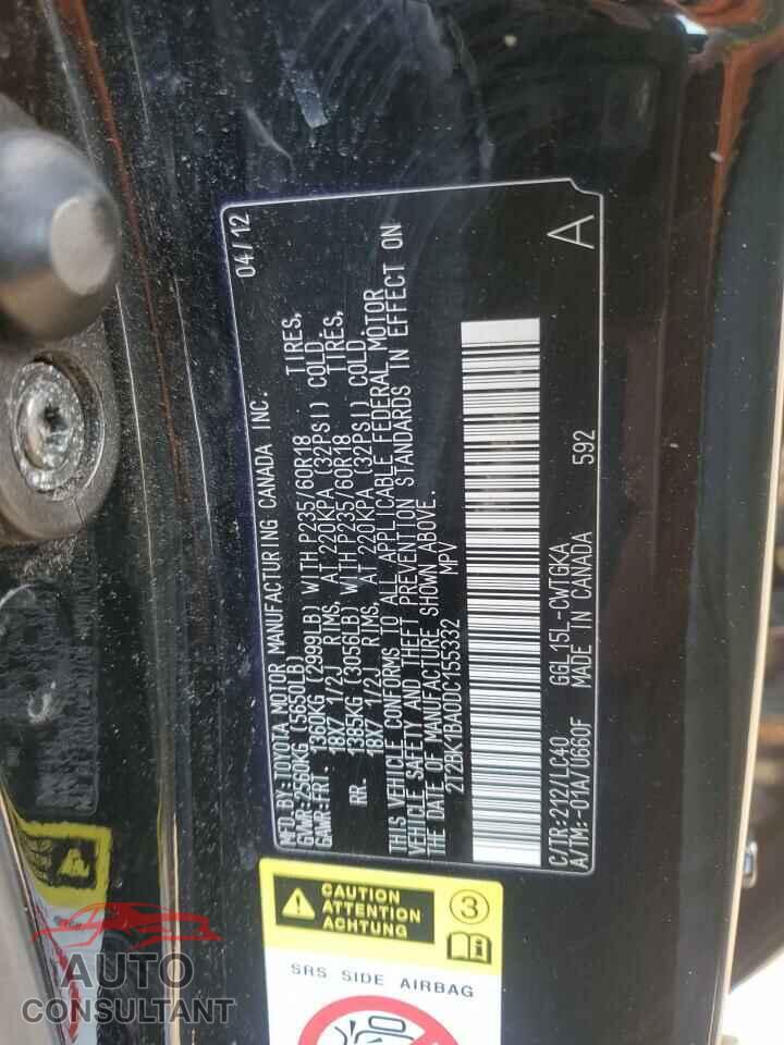 LEXUS RX350 2013 - 2T2BK1BA0DC155332