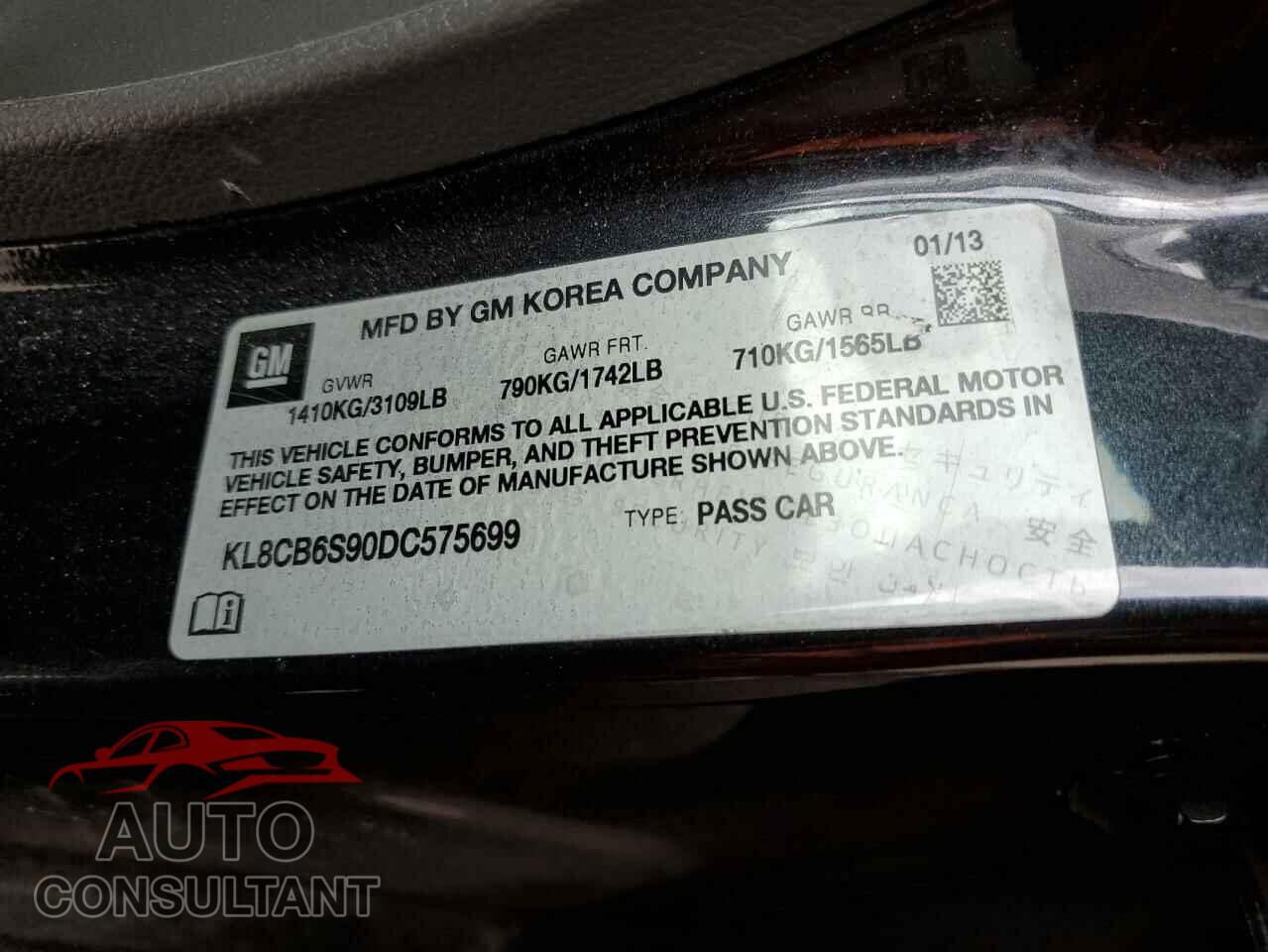 CHEVROLET SPARK 2013 - KL8CB6S90DC575699