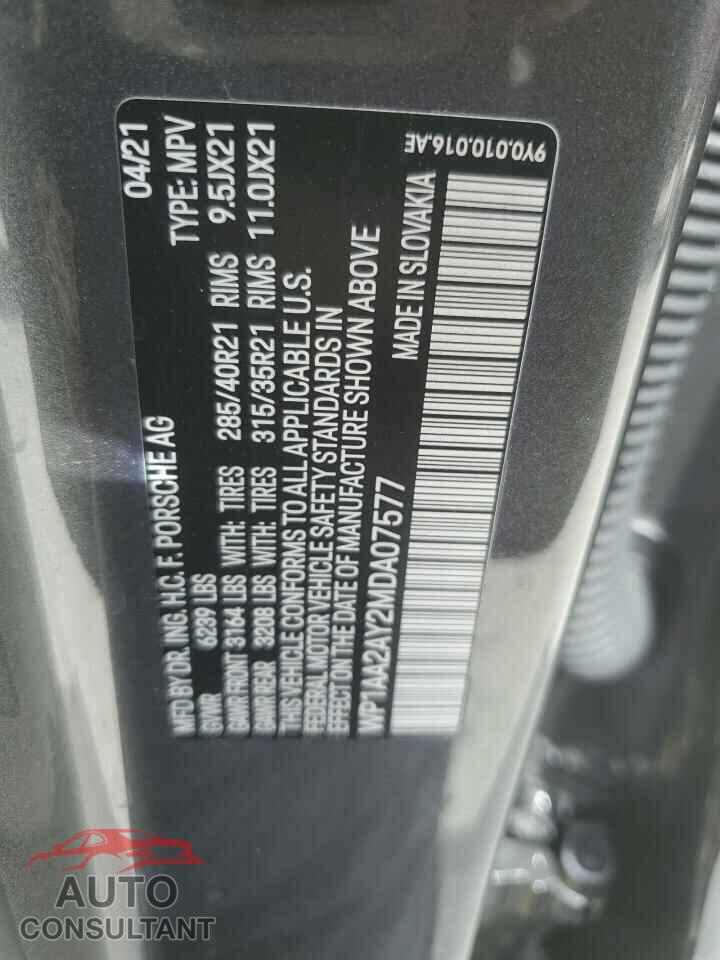 PORSCHE CAYENNE 2021 - WP1AA2AY2MDA07577