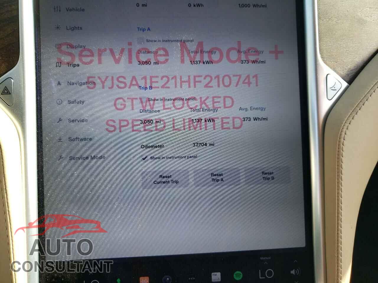 TESLA MODEL S 2017 - 5YJSA1E21HF210741