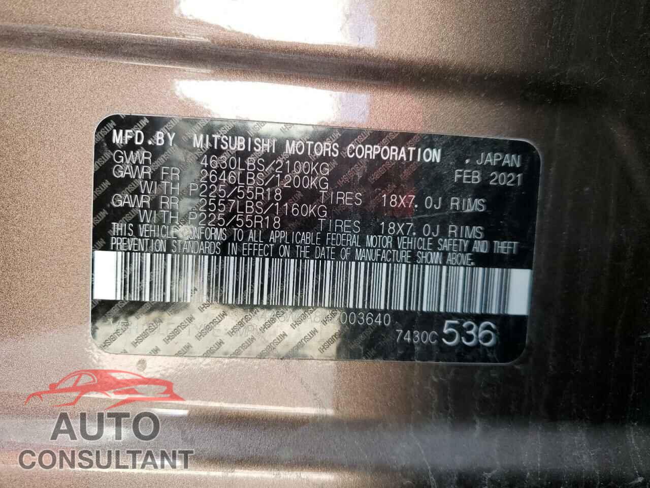 MITSUBISHI ECLIPSE 2022 - JA4ASWAA8NZ003640