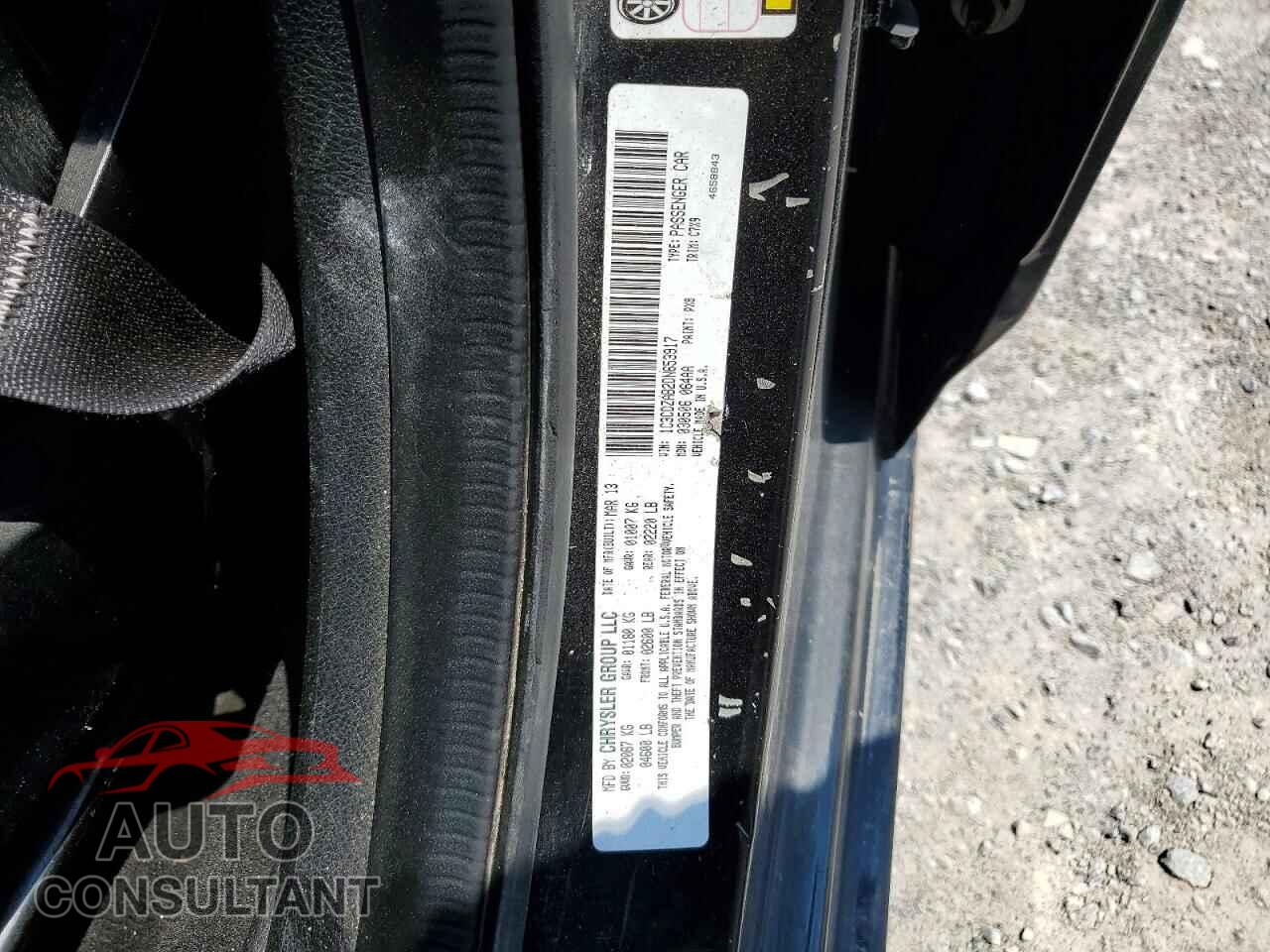 DODGE AVENGER 2013 - 1C3CDZAB2DN653917