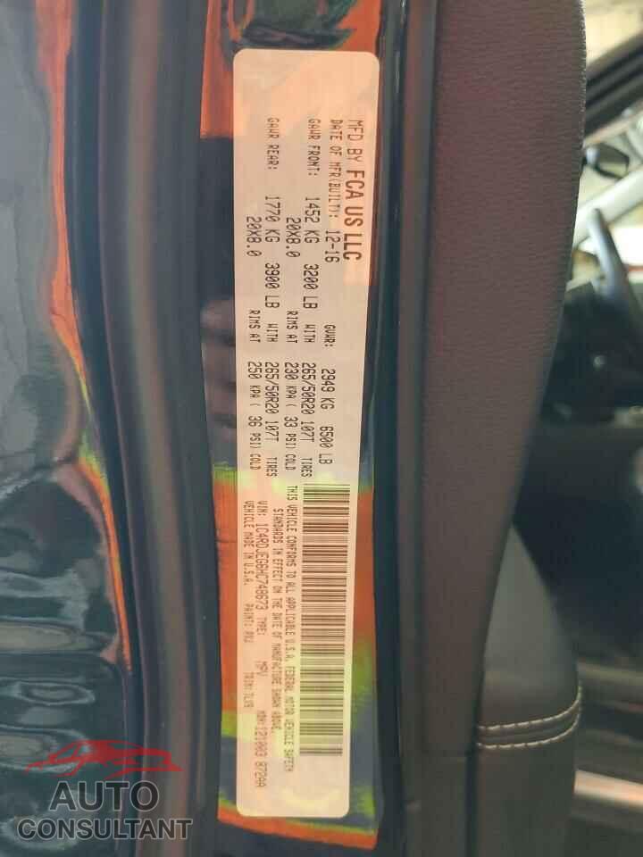 DODGE DURANGO 2017 - 1C4RDJEG6HC748673