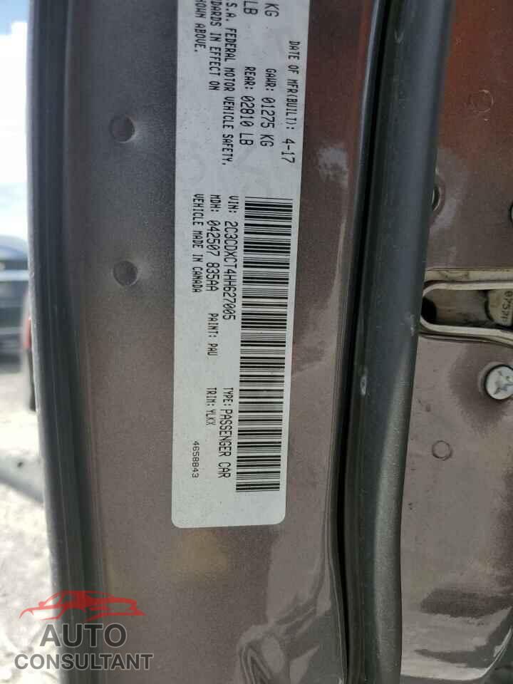 DODGE CHARGER 2017 - 2C3CDXCT4HH627005