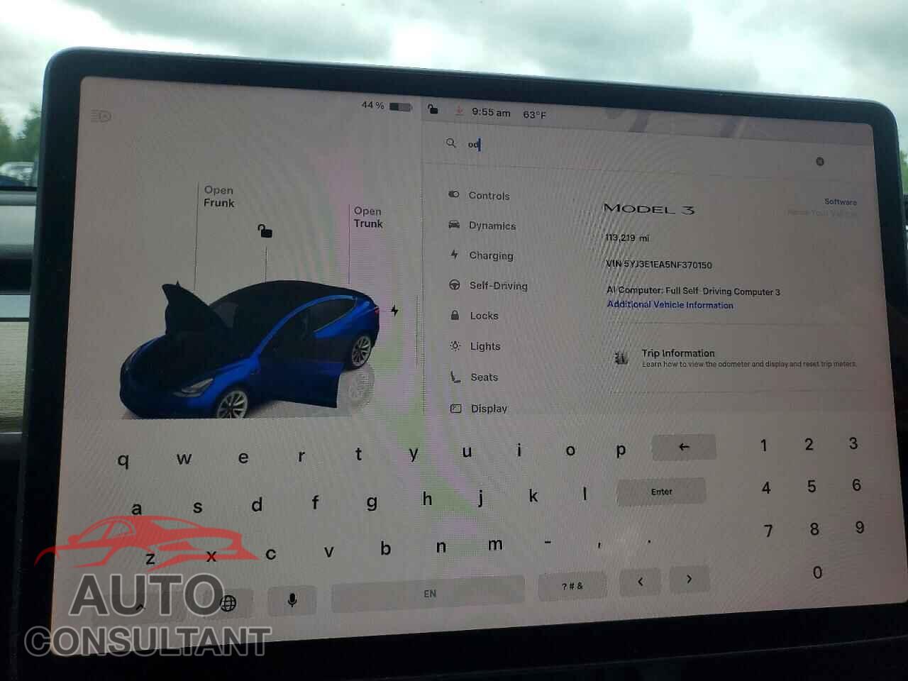 TESLA MODEL 3 2022 - 5YJ3E1EA5NF370150