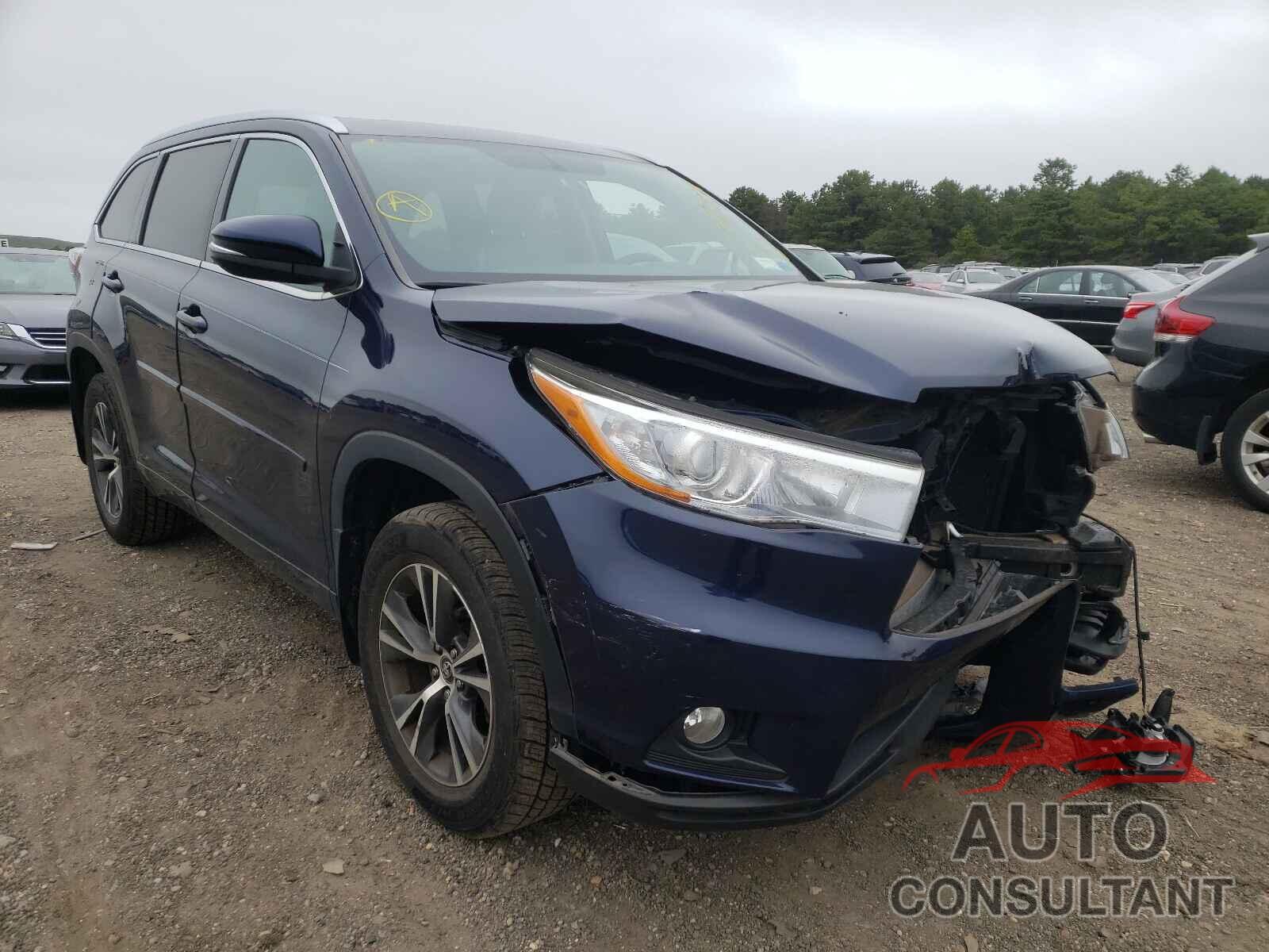 TOYOTA HIGHLANDER 2016 - 5TDJKRFH2GS326406