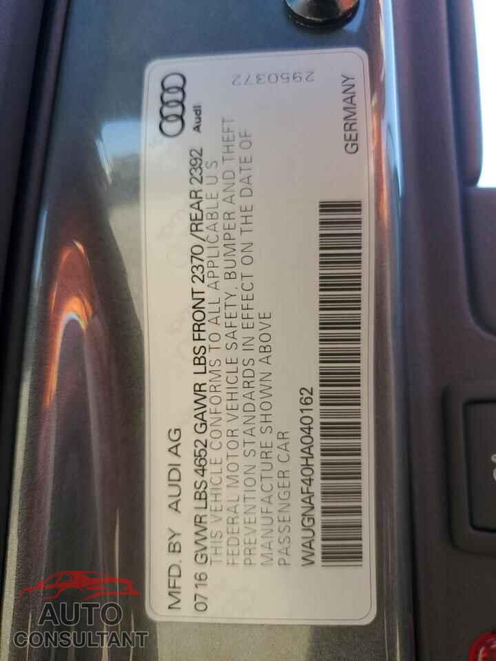 AUDI A4 2017 - WAUGNAF40HA040162