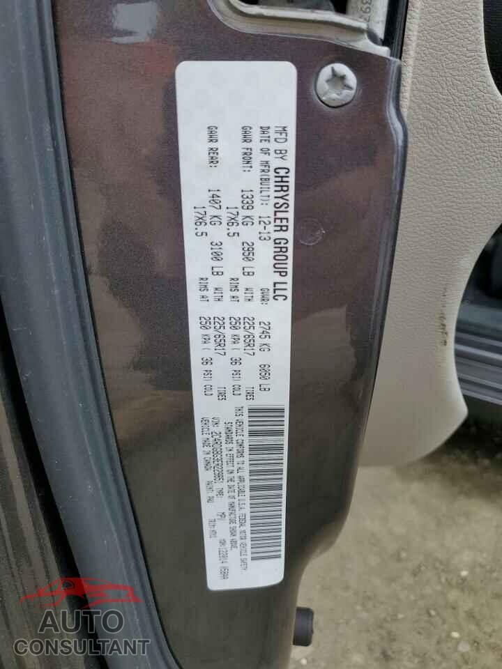 DODGE CARAVAN 2014 - 2C4RDGBG3ER229851