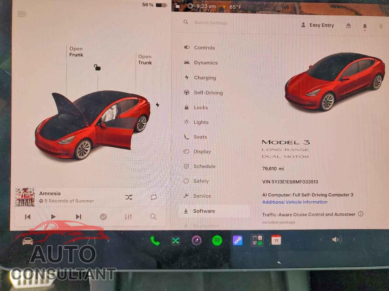 TESLA MODEL 3 2021 - 5YJ3E1EB8MF033513