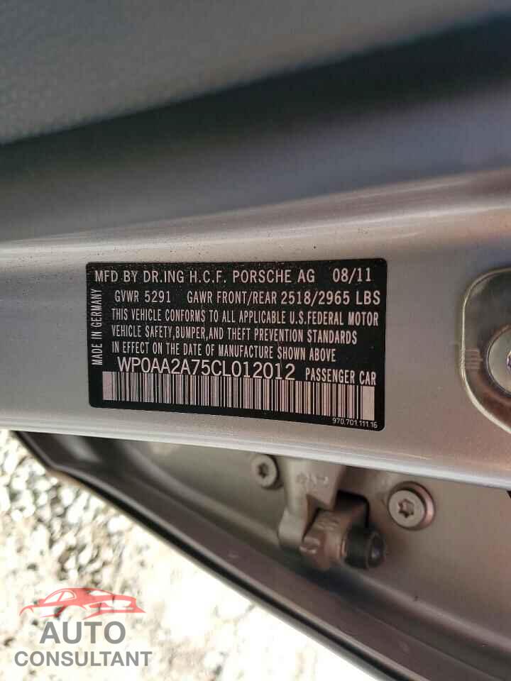 PORSCHE PANAMERA 2012 - WP0AA2A75CL012012