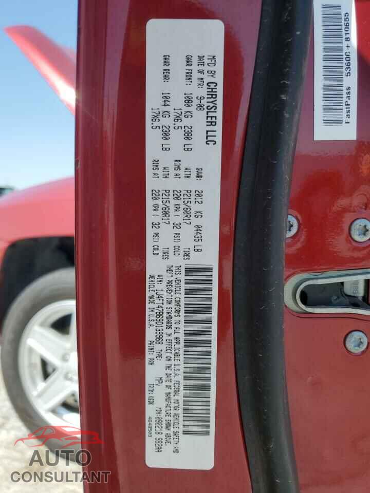 JEEP COMPASS 2009 - 1J4FT47B69D139968