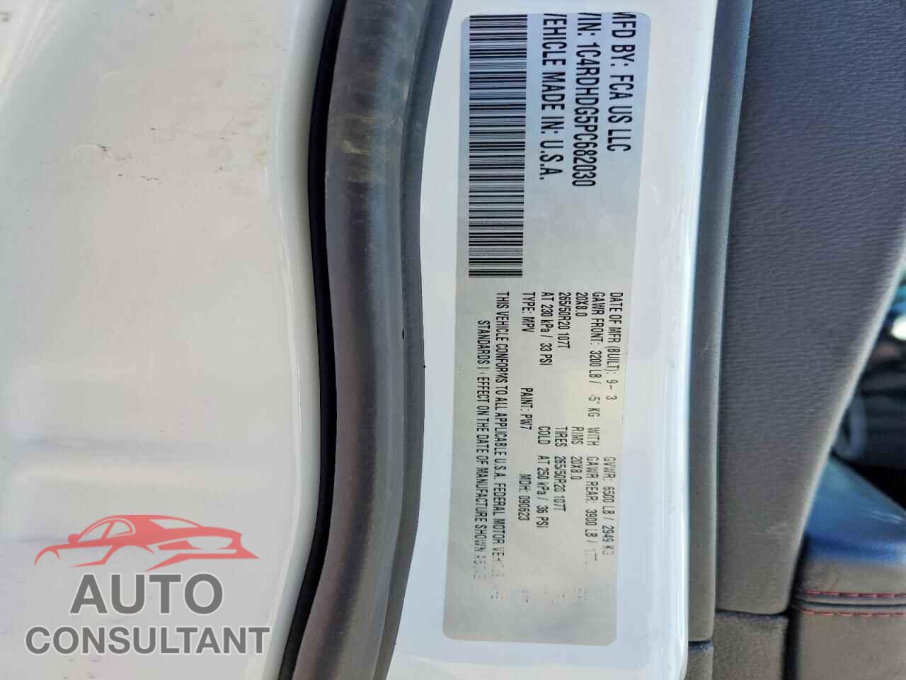 DODGE DURANGO 2023 - 1C4RDHDG5PC682030