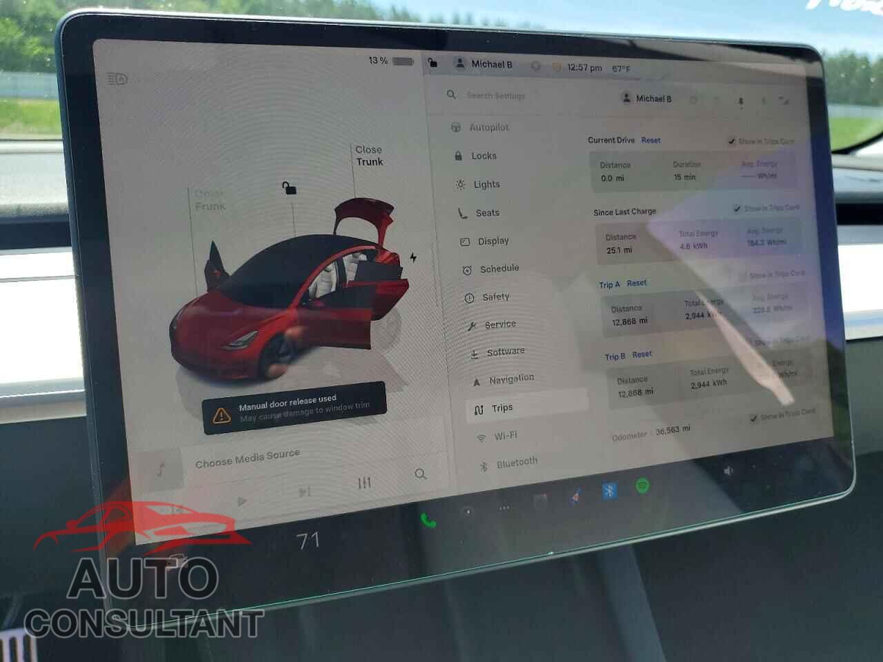 TESLA MODEL 3 2023 - 5YJ3E1EA4PF654307