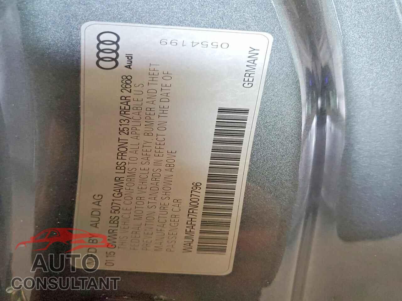 AUDI A5 2015 - WAUMFAFH7FN007796