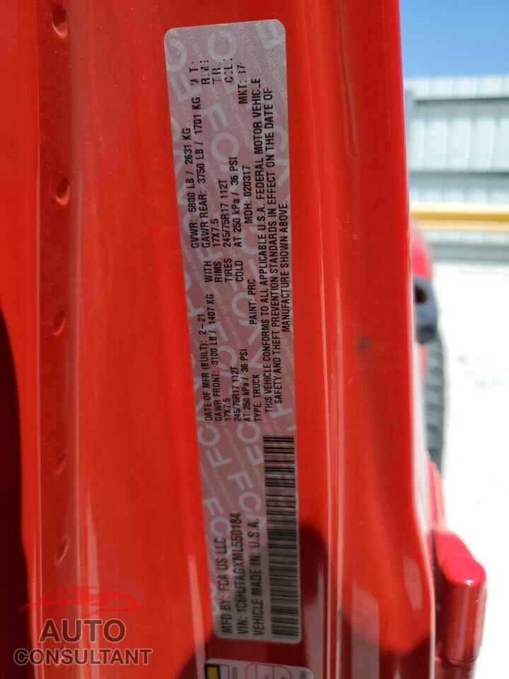 JEEP GLADIATOR 2021 - 1C6HJTAGXML550184