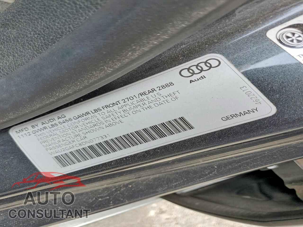 AUDI A7 2013 - WAU2GAFC8DN077331