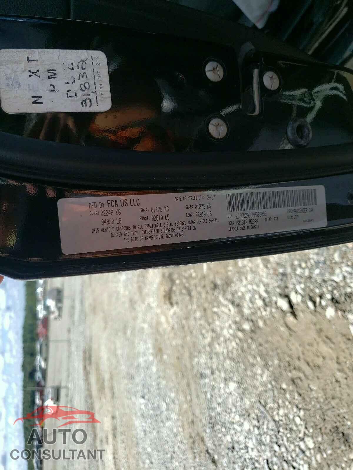 DODGE CHALLENGER 2017 - 2C3CDZAG9HH569099