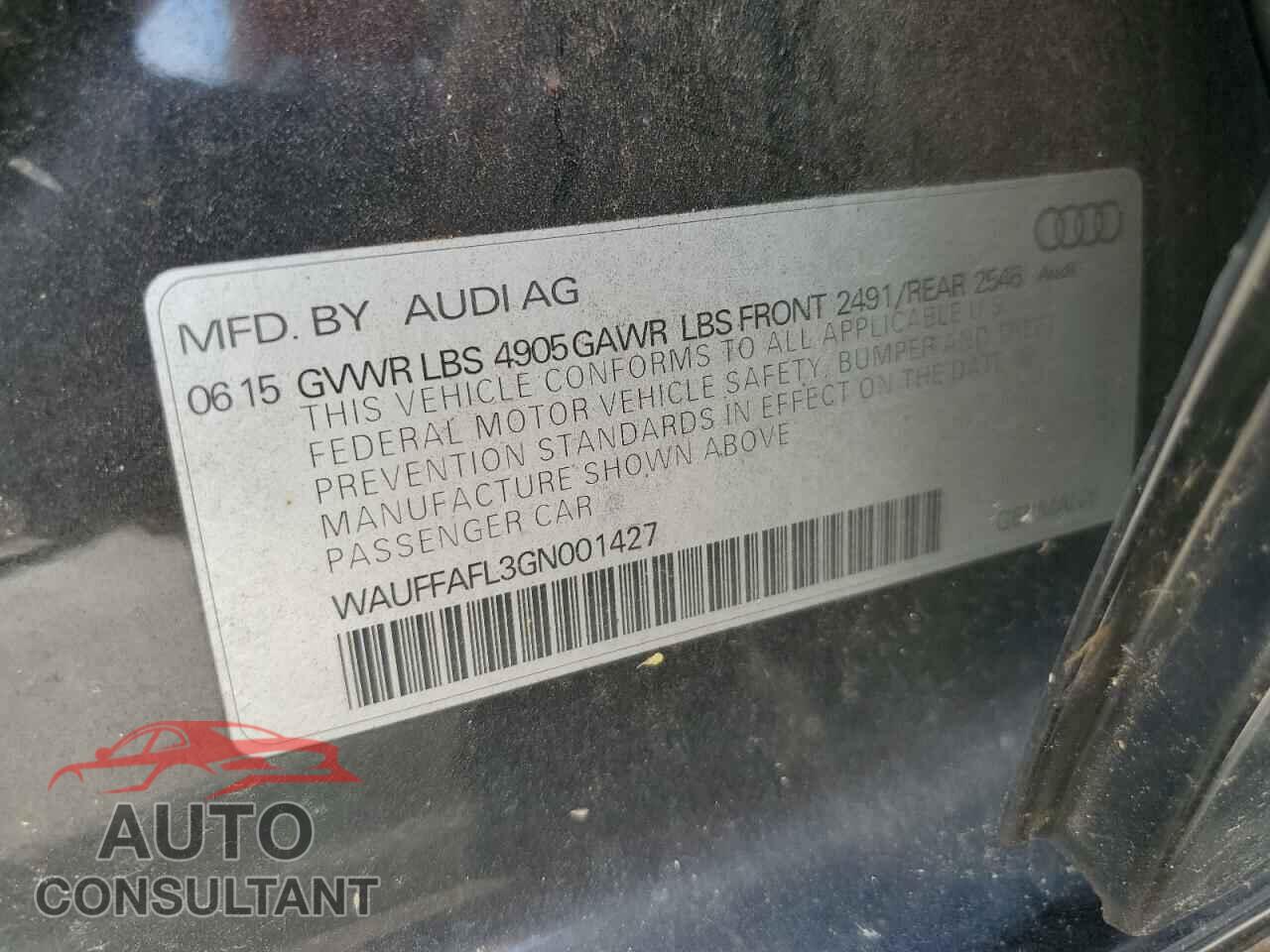 AUDI A4 2016 - WAUFFAFL3GN001427