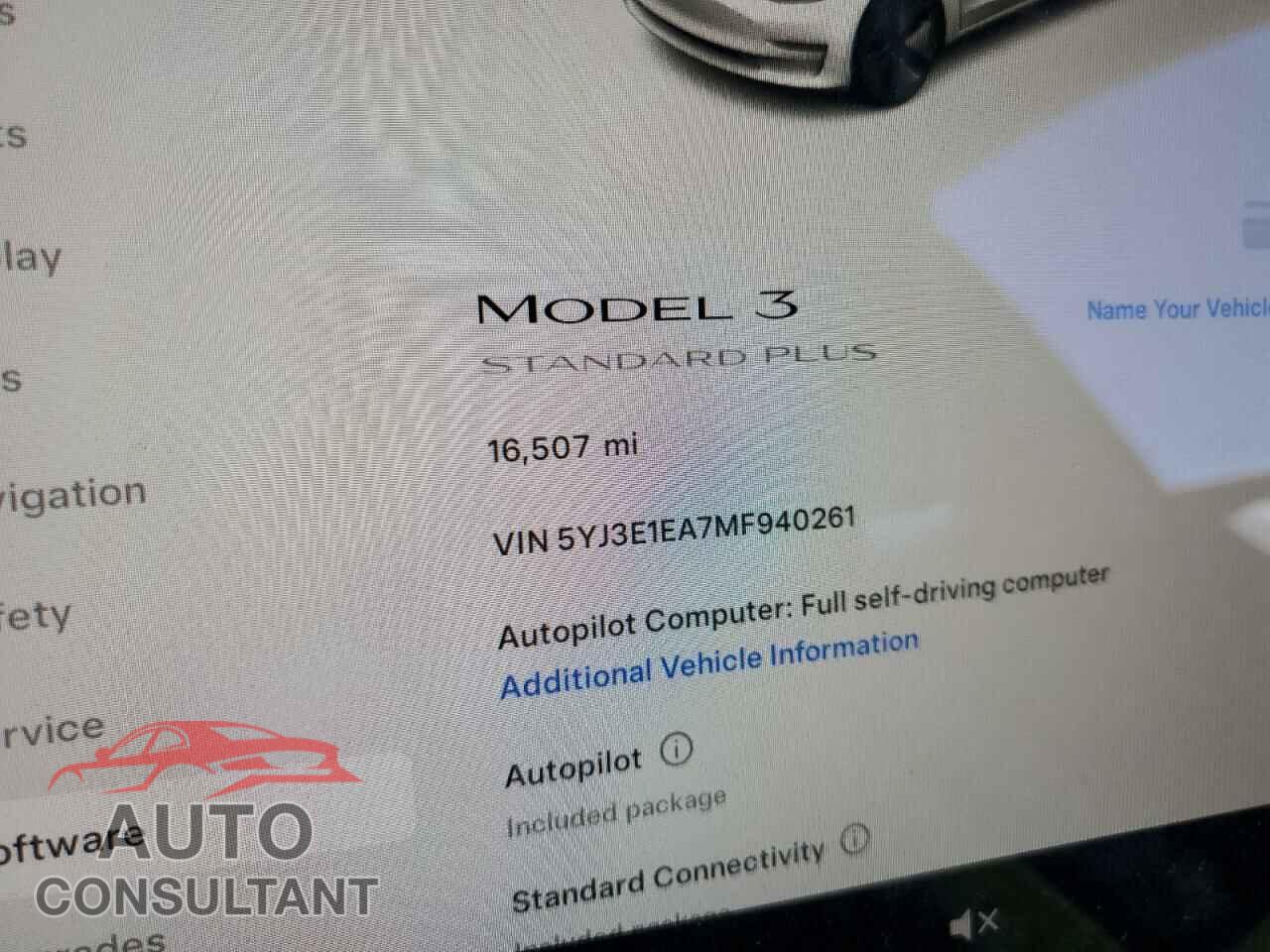 TESLA MODEL 3 2021 - 5YJ3E1EA7MF940261