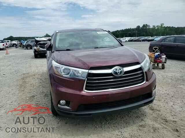 TOYOTA HIGHLANDER 2015 - 5TDDKRFH0FS175304