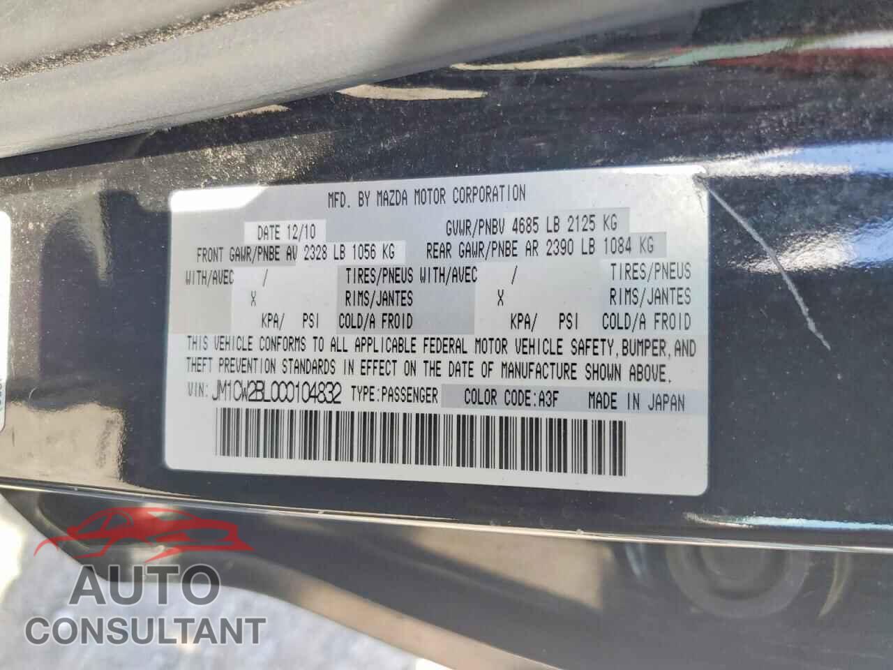 MAZDA 5 2012 - JM1CW2BL0C0104832