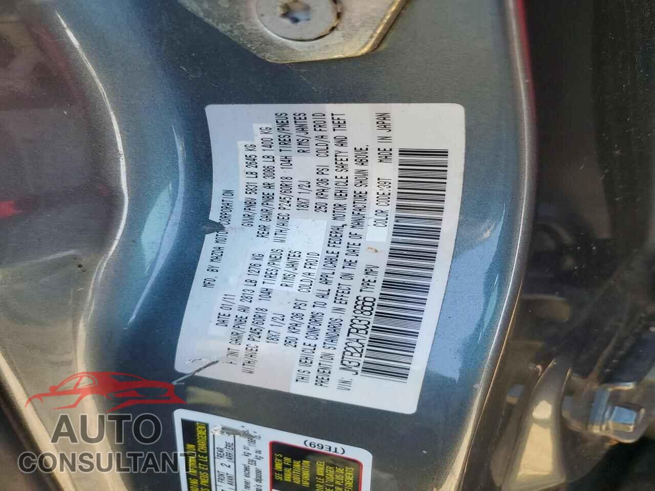 MAZDA CX-9 2011 - JM3TB2CA7B0318666