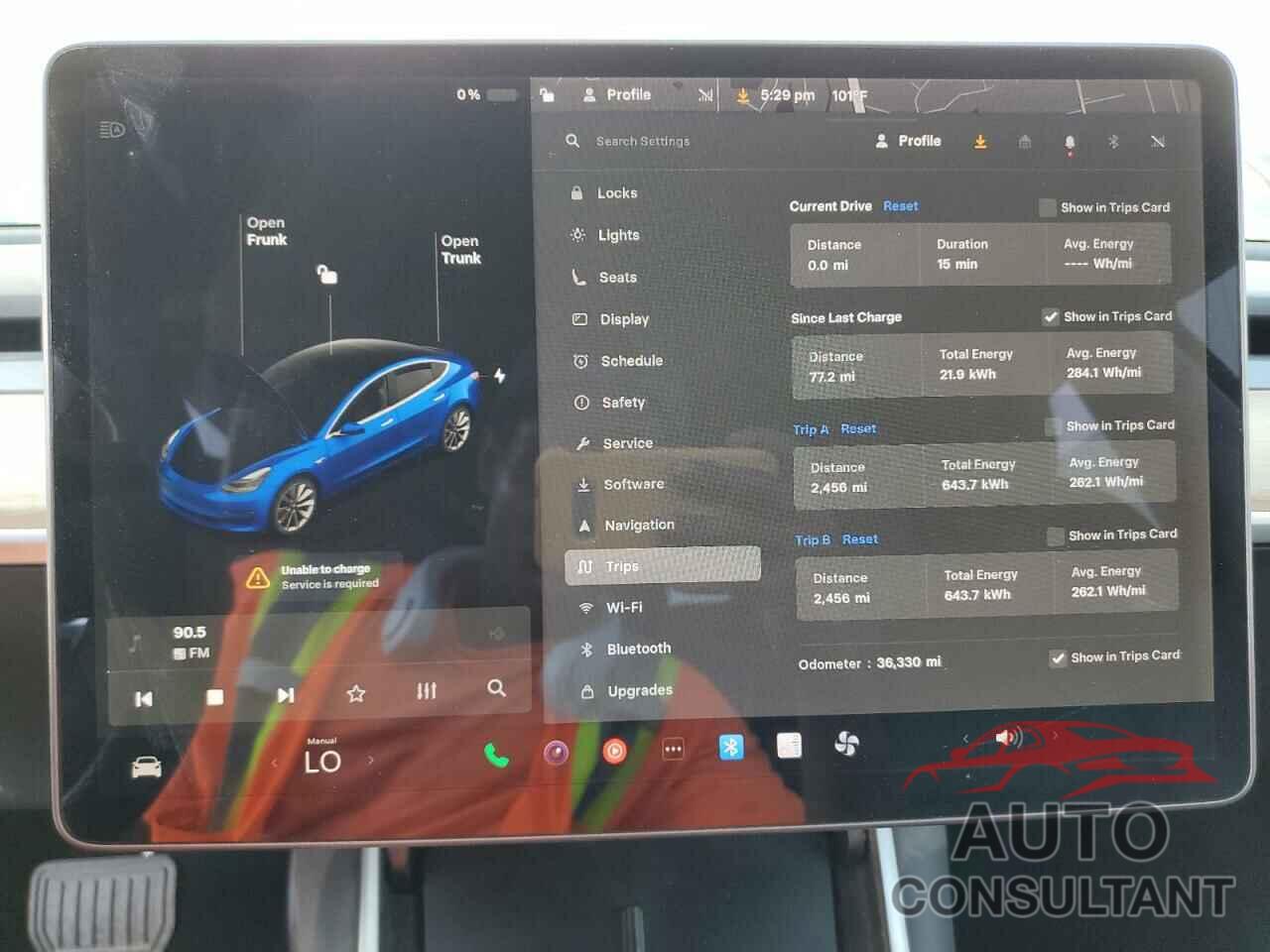 TESLA MODEL 3 2019 - 5YJ3E1EA0KF417452
