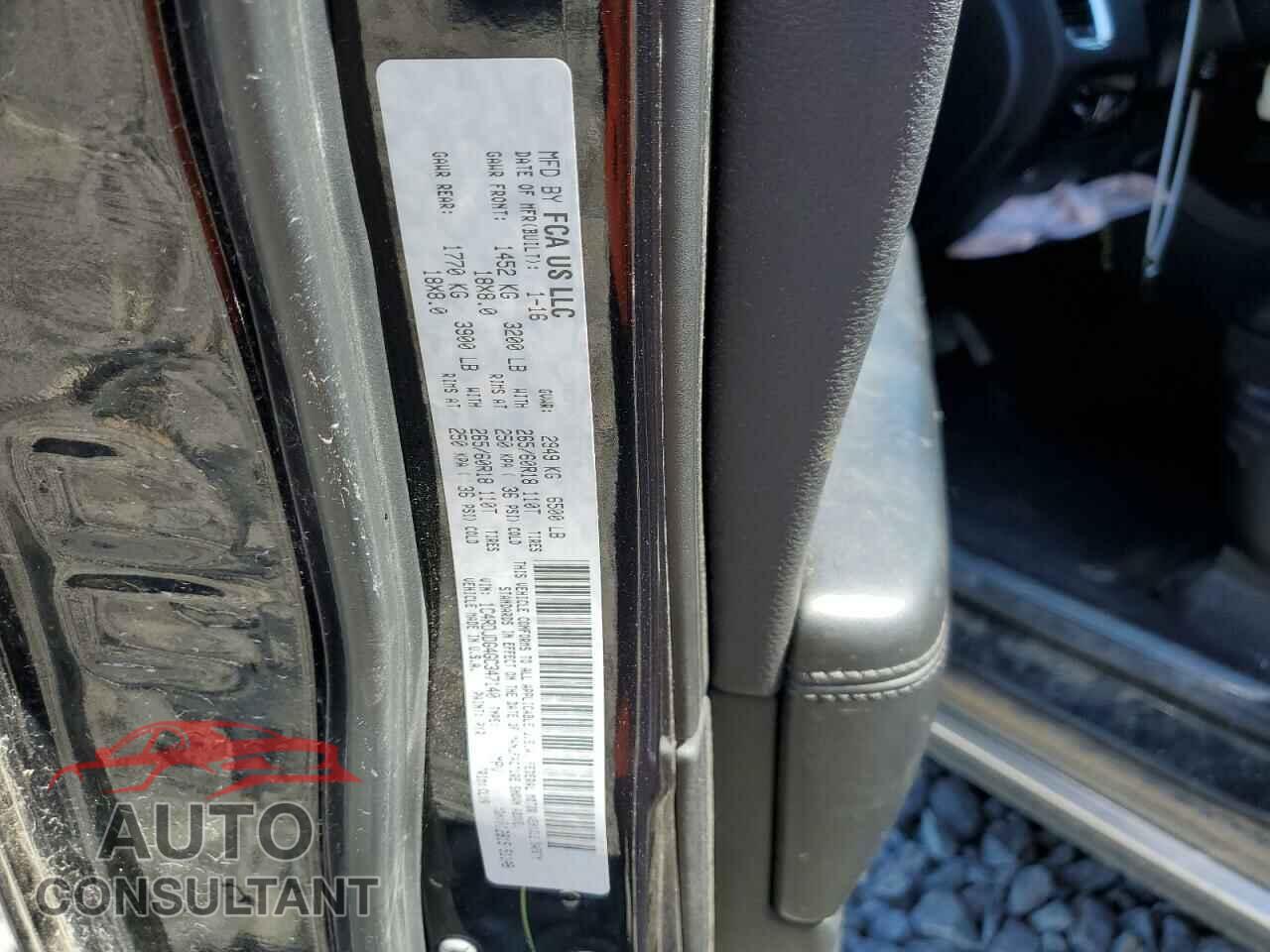 DODGE DURANGO 2016 - 1C4RDJDG4GC347140