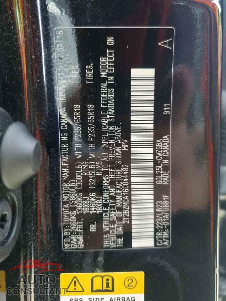 LEXUS RX350 2016 - 2T2BZMCA1GC044482