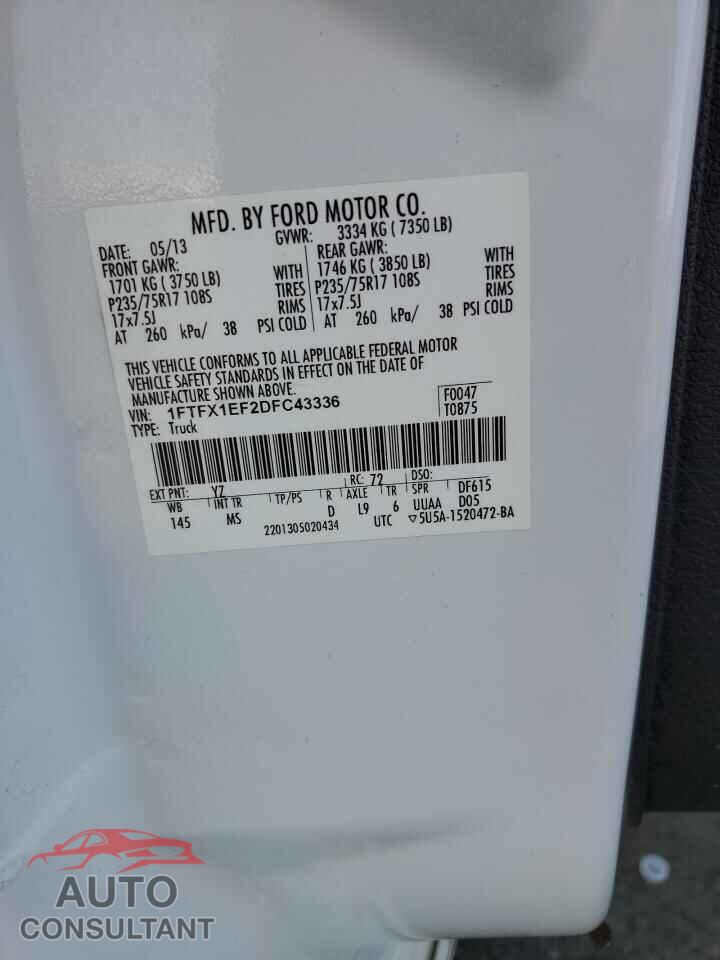 FORD F-150 2013 - 1FTFX1EF2DFC43336