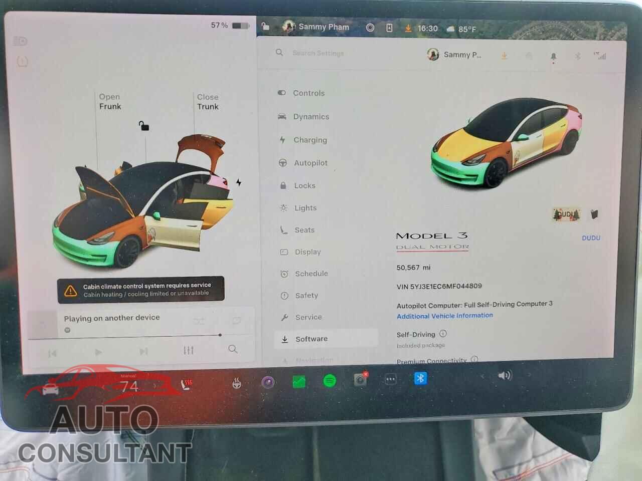 TESLA MODEL 3 2021 - 5YJ3E1EC6MF044809