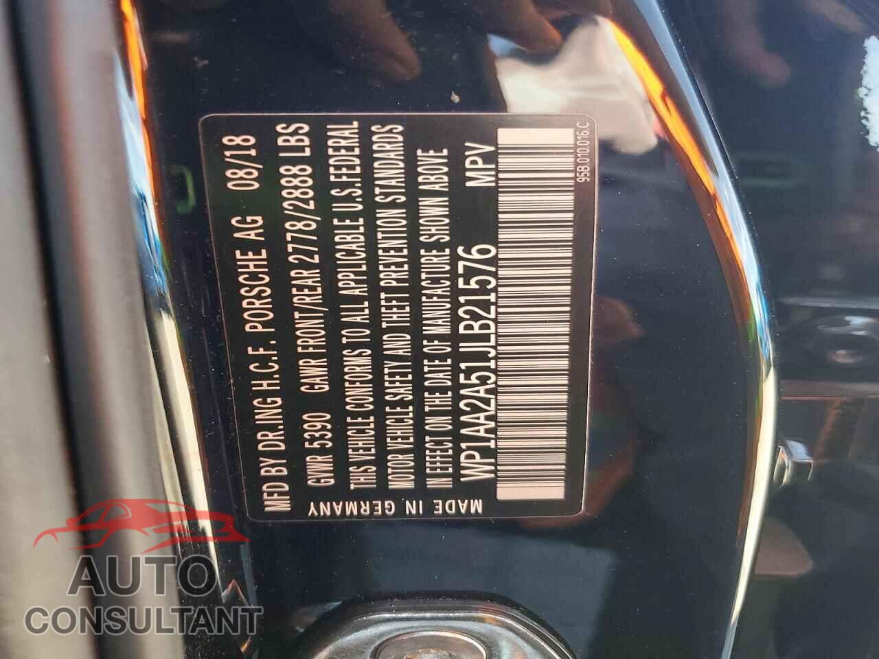 PORSCHE MACAN 2018 - WP1AA2A51JLB21576