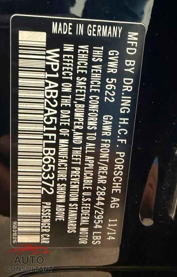 PORSCHE MACAN 2015 - WP1AB2A51FLB65372