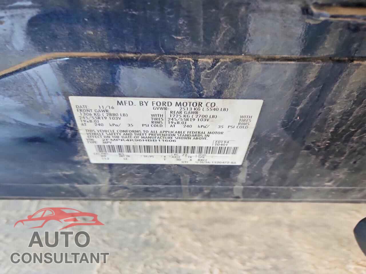 FORD EDGE 2017 - 2FMPK4K96HBB11606